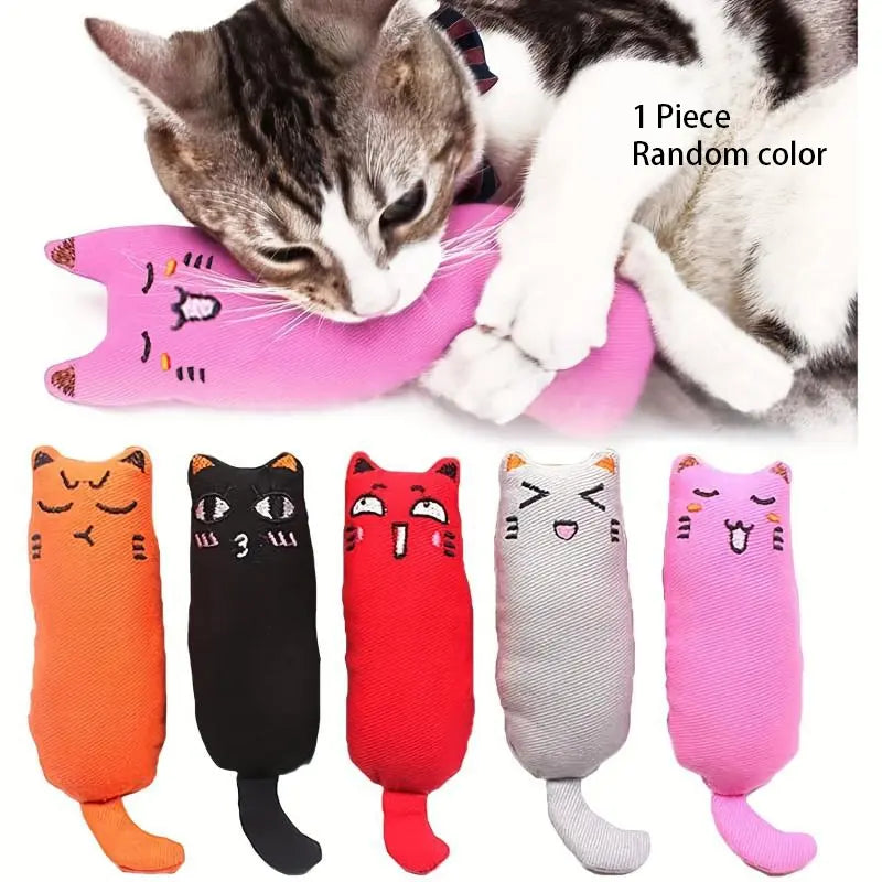 Random Color Catnip Toy, Durable Chew & Teaser Toy for Cats, Interactive Indoor Cat Teething & Scratch Toy