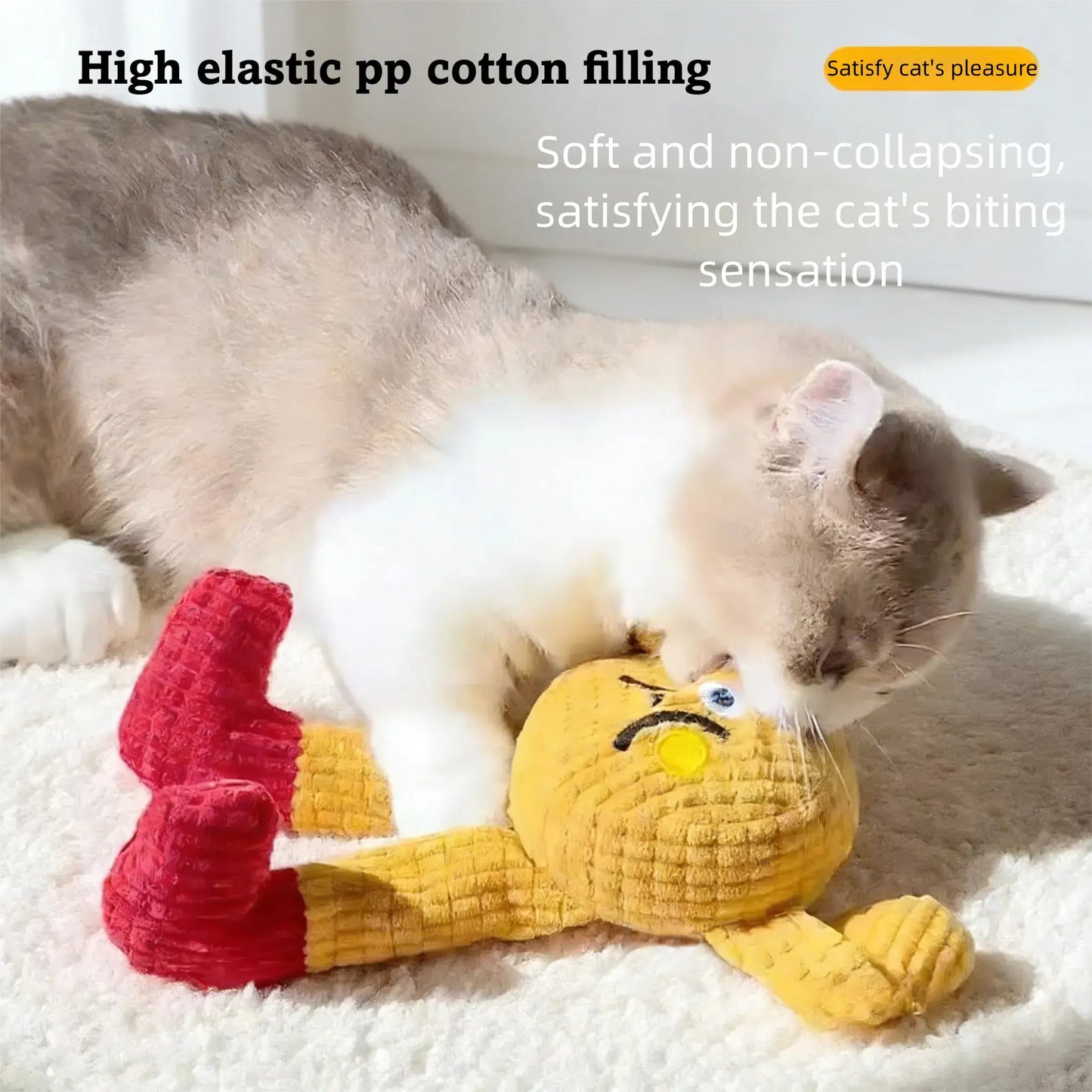Cat Toys Catnip Crinkly Sound 2 Pcs, Soft and Durable Crinkle Sound with Catnip Inside, Interactive Plush Cat Toys for Indoor Kitten Chewing Biting Kicking, Drives Bored Cats Crazy with Fun