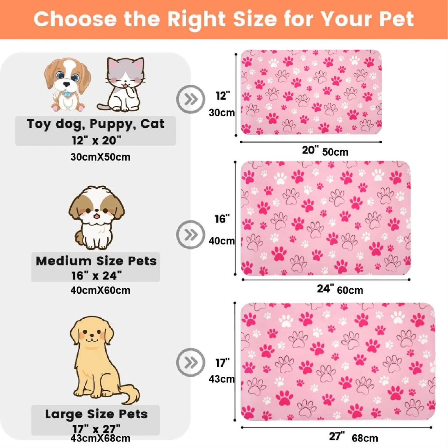 Quick Drying Absorbent Pet Feeding Mat with Paws for Dogs and Cats, Non-Slip Rubber Bottom, Dark Polyester Surface for Indoor Use