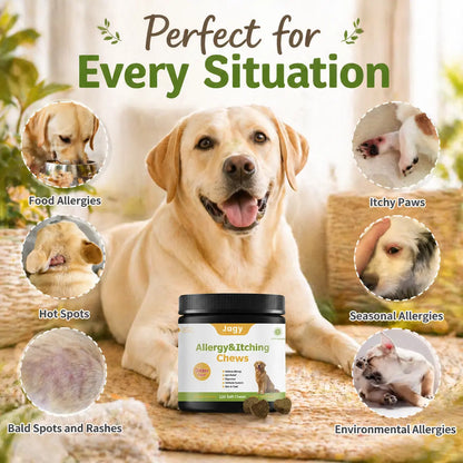 Jagy Omega-3 Allergy Relief Chews for Dogs - 120 Naturalsoft Chews Fish Oil Treats for Itchy Skin, Hot Spots & Shedding Advanced Skin & Coat Vitamins with Soothingsupport for Healthy Pet Skin & Coat,#Summervibes #Petlovers