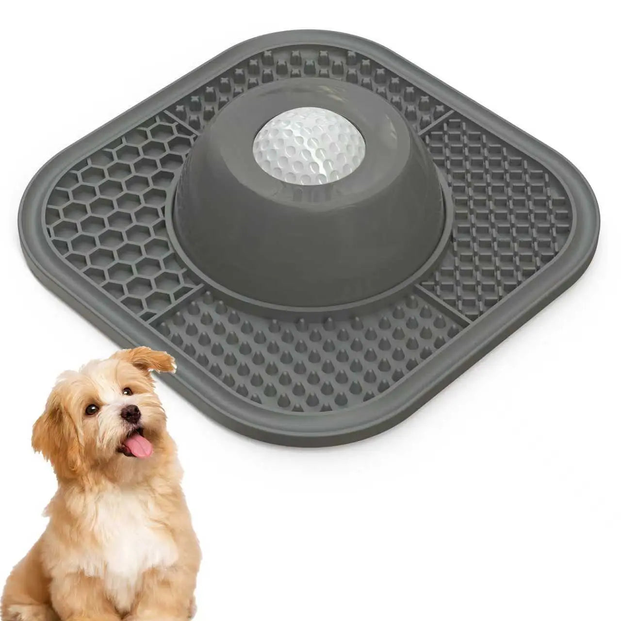 Pawlove Slow Feeder Dog Bowls for Liquid Treat, Anti-Slip【Entertained Ball-In】 Bone Broth Dog Lick Bowl, 3/4 Cup Yogurt Pup Lick Toy for Large Medium Small Breeds Dietary Supplement/Post-Op Nutrition Pet Stuff Dogaccessories #Summervibes #Petlovers