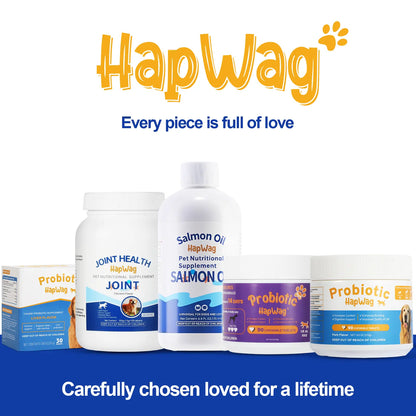 HAPWAG 8-In-1 Probiotics for Dogs - Pork Flavor Chewable Treats, Gut Health, Digestive & Immune Support, Premium-Quality Ingredients, 90 Count Canine Nutritional Supplement
