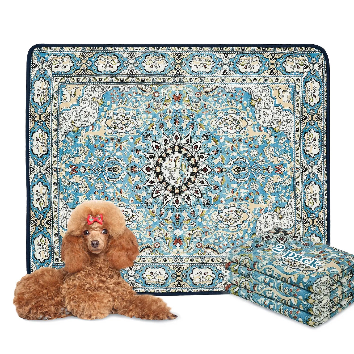 Qeils 36"X41" Washable Puppy Pee Pads | Super Absorbent, Waterproof & Reusable Non-Slip Training Mat for Floor/Crate Pet Supplies Poodle Dogs#Summervibes #Petlovers