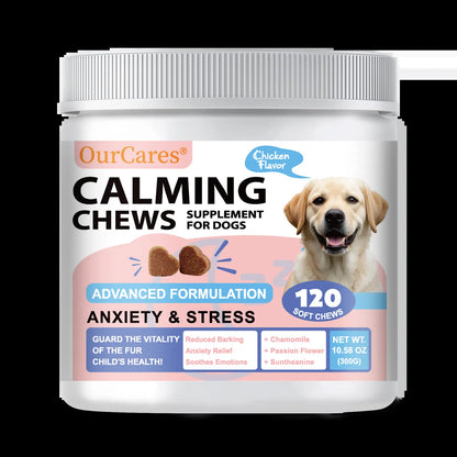 OURCARES Calming Bites for Dogs, Dog Composure & Calming Chews, Relief Soft Chew Pet Treats for Everyday Stress Support