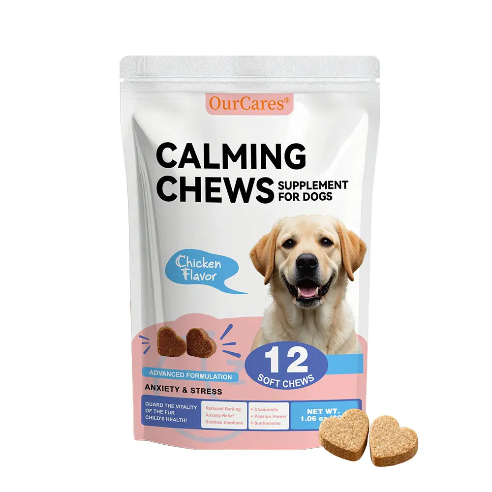 OURCARES Calming Bites for Dogs, Dog Composure & Calming Chews, Relief Soft Chew Pet Treats for Everyday Stress Support