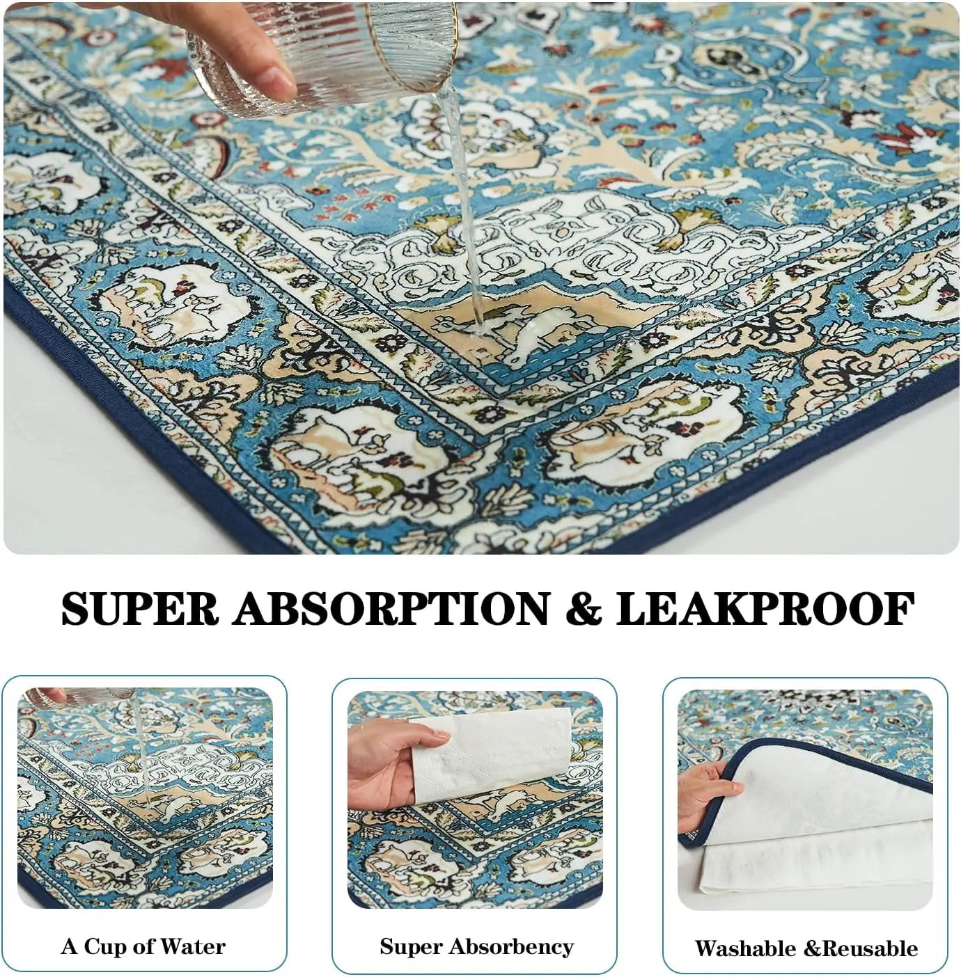Qeils 36"X41" Washable Puppy Pee Pads | Super Absorbent, Waterproof & Reusable Non-Slip Training Mat for Floor/Crate Pet Supplies Poodle Dogs#Summervibes #Petlovers