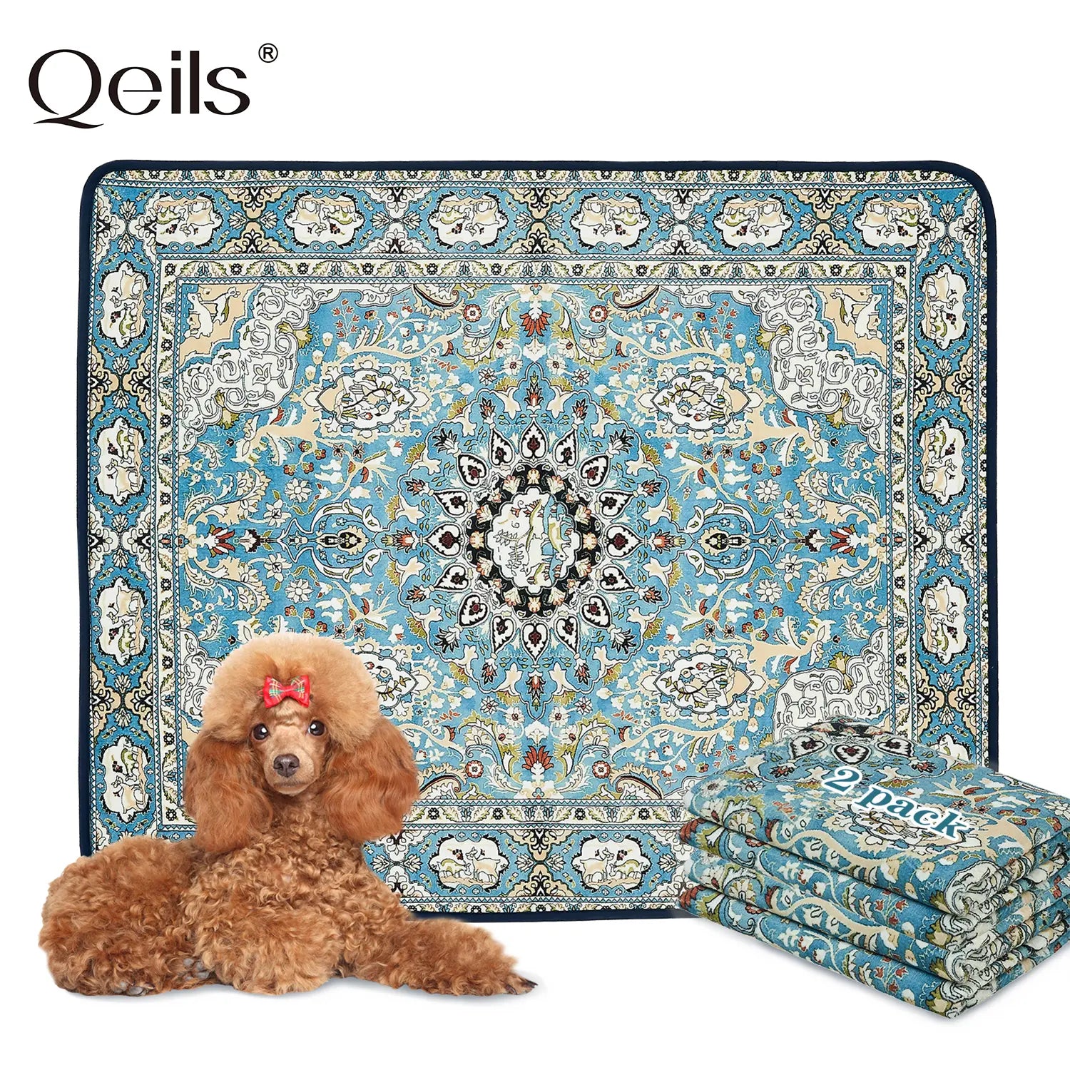 Qeils 36"X41" Washable Puppy Pee Pads | Super Absorbent, Waterproof & Reusable Non-Slip Training Mat for Floor/Crate Pet Supplies Poodle Dogs#Summervibes #Petlovers