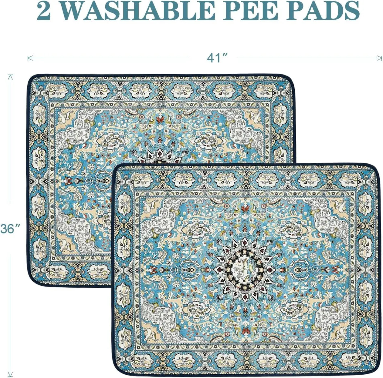 Qeils 36"X41" Washable Puppy Pee Pads | Super Absorbent, Waterproof & Reusable Non-Slip Training Mat for Floor/Crate Pet Supplies Poodle Dogs#Summervibes #Petlovers