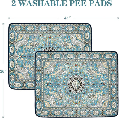 Qeils 36"X41" Washable Puppy Pee Pads | Super Absorbent, Waterproof & Reusable Non-Slip Training Mat for Floor/Crate Pet Supplies Poodle Dogs#Summervibes #Petlovers