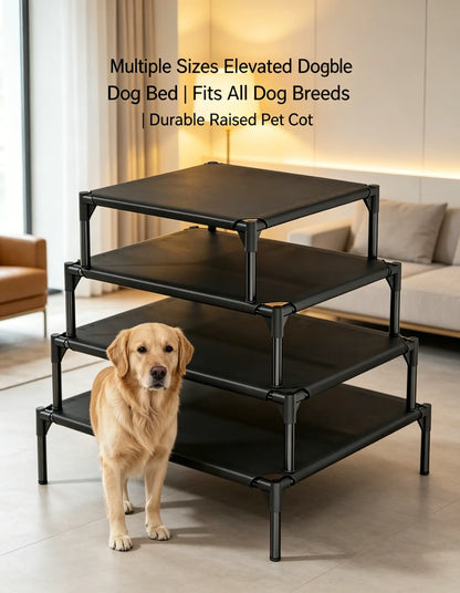Elevated Dog Bed for Large Dogs, Portable Raised Dog Cot with Breathable Mesh, Supports up to 90Lbs, Foldable Elevated Pet Bed for Indoor & Outdoor Use Belgian Malinois,Summervibes