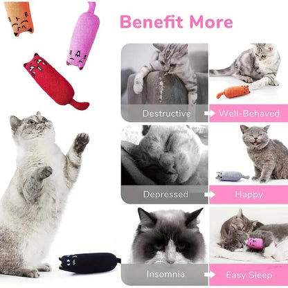 Random Color Catnip Toy, Durable Chew & Teaser Toy for Cats, Interactive Indoor Cat Teething & Scratch Toy