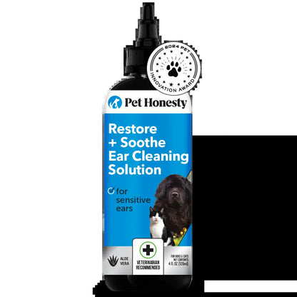 Pet Honesty Restore + Soothe Ear Cleaner (4 Ounce)