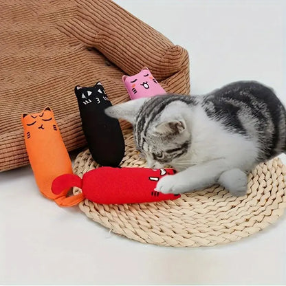 Random Color Catnip Toy, Durable Chew & Teaser Toy for Cats, Interactive Indoor Cat Teething & Scratch Toy