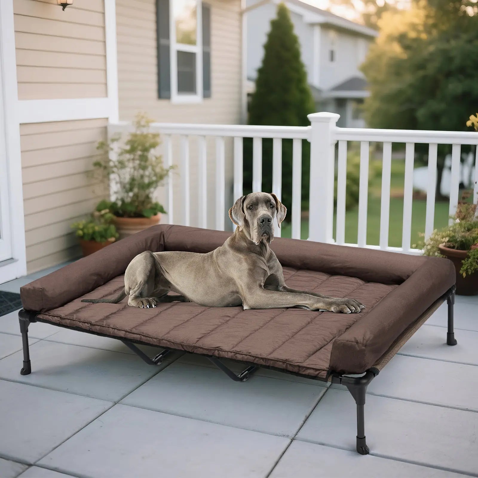 #Summervibes #Petlovers Veehoo Orthopedic Elevated Pet Bed – Joint Support & Anxiety Relief Calming Dog Couch with Soft Bolster Cushion | Healthy Deep Sleep, Breathable Mesh & Washable Cover