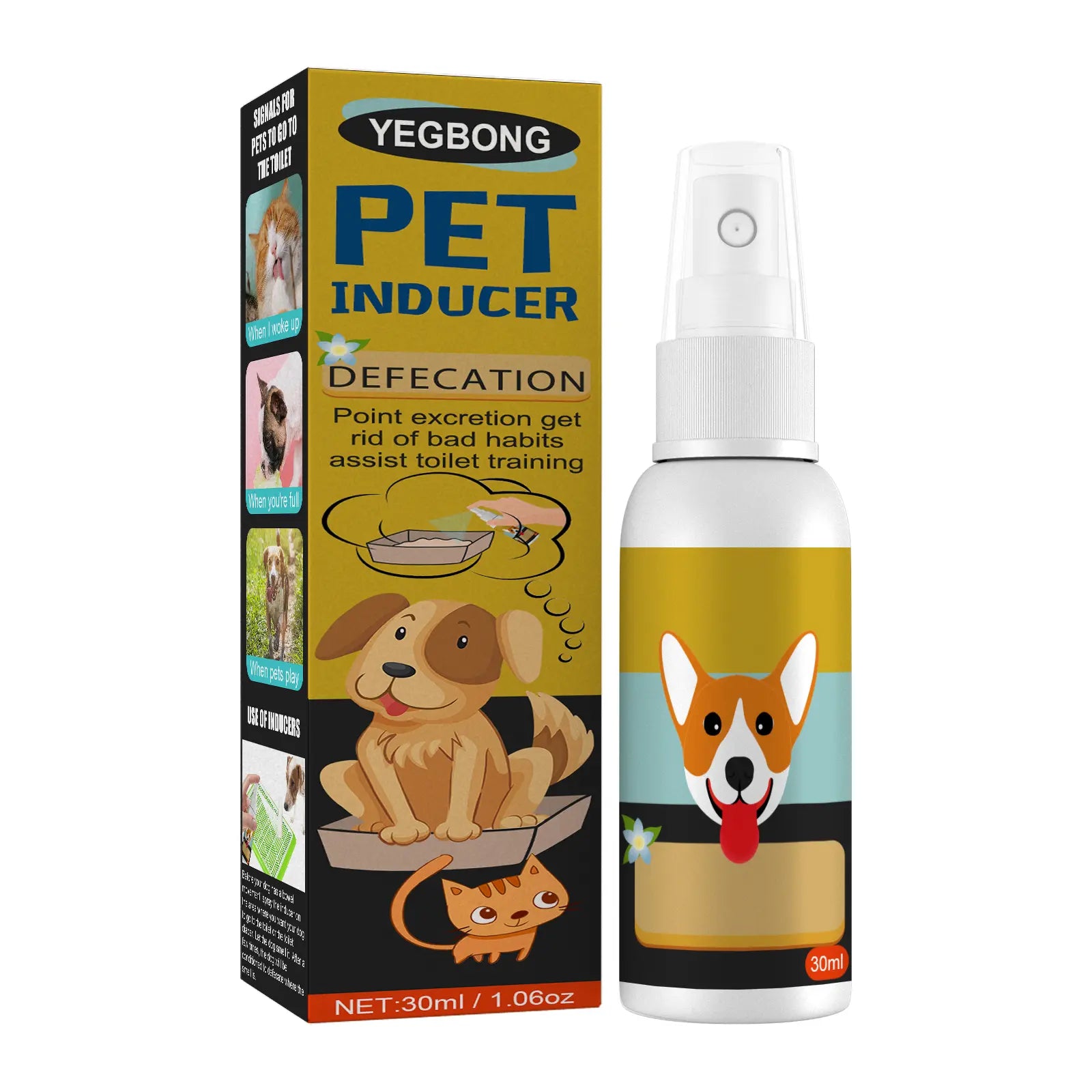 Pet Defecation Inducer Cat and Dog Toilet Supplies Toilet Training Systemlitter Pellets, Spray, Litter Tray, Litter Box, Removal,Summervibes,Petlovers