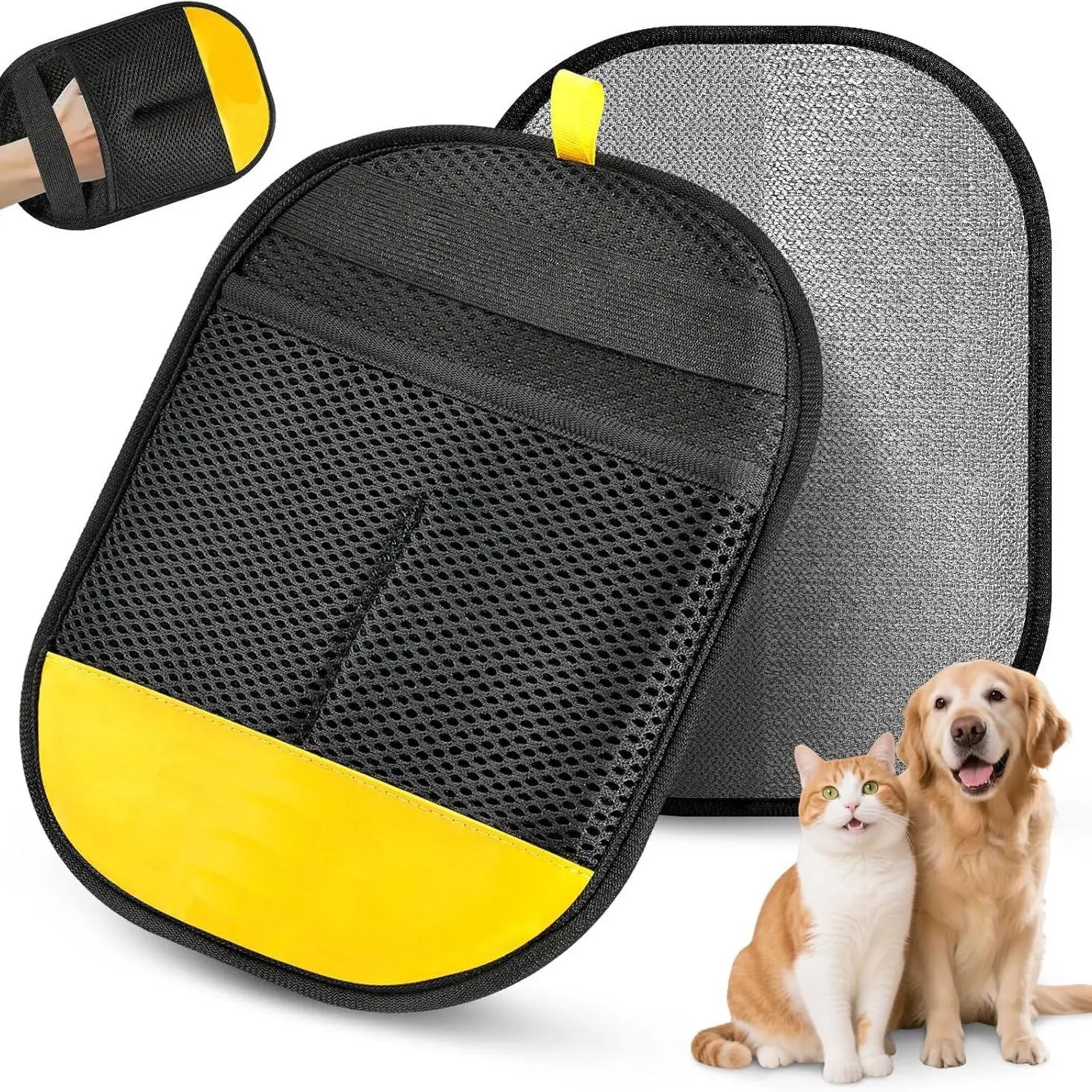 PET Hair Remover Electrostatic Gloves Two-Way Brush Sticky Hair Remover for Cat & Dog Grooming Cleaning Tool #Summervibes #Petlovers