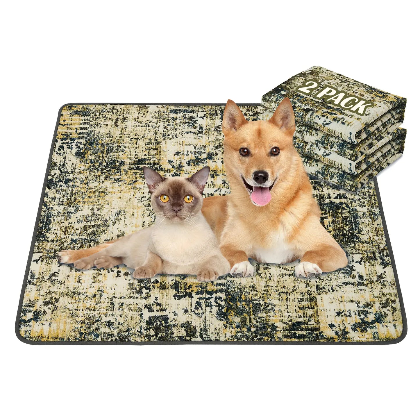 Qeils 36"X41" Washable Puppy Pee Pads | Super Absorbent, Waterproof & Reusable Non-Slip Training Mat for Floor/Crate Pet Supplies Poodle Dogs#Summervibes #Petlovers