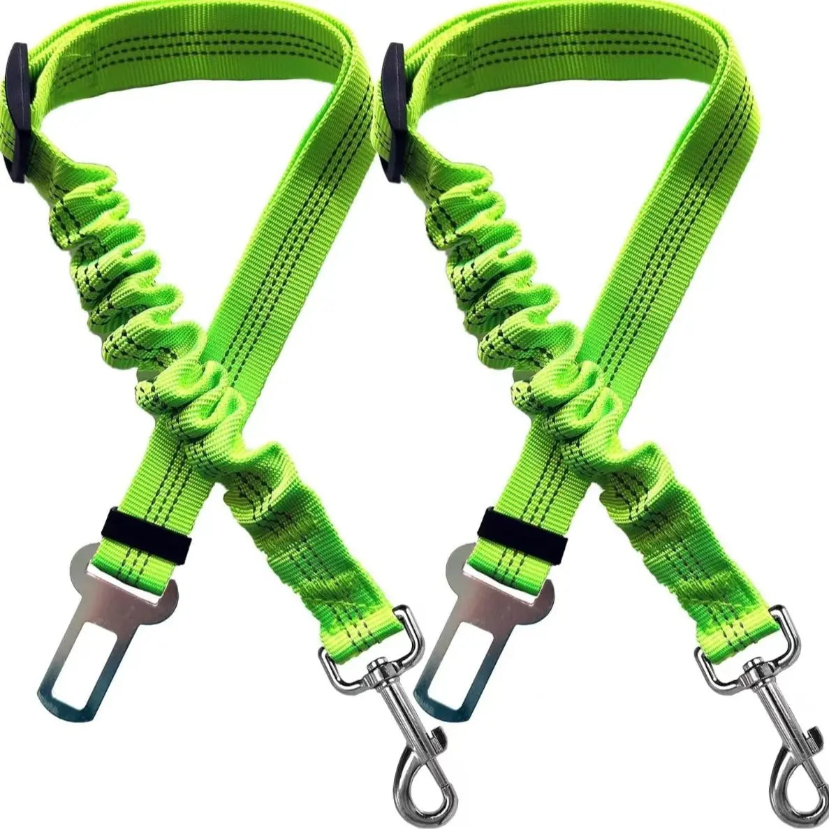 2-Pack Pet Dog & Cat Seat Belts for Cars, Adjustable Safety Leash/Harness Compatible with Vehicle Headrests