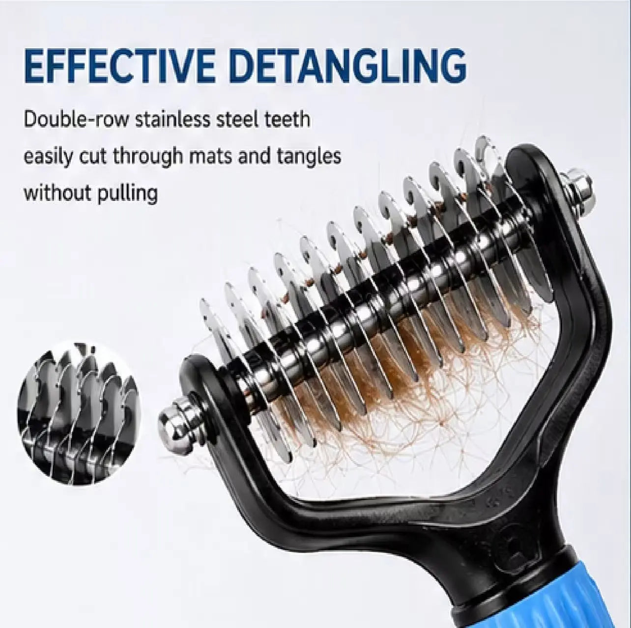 Universal Pet Detangling Comb for Dogs Grooming Tool Double-Sided Stainless Steel for Coat Care & Shedding Removal Easy to Use Essential Grooming