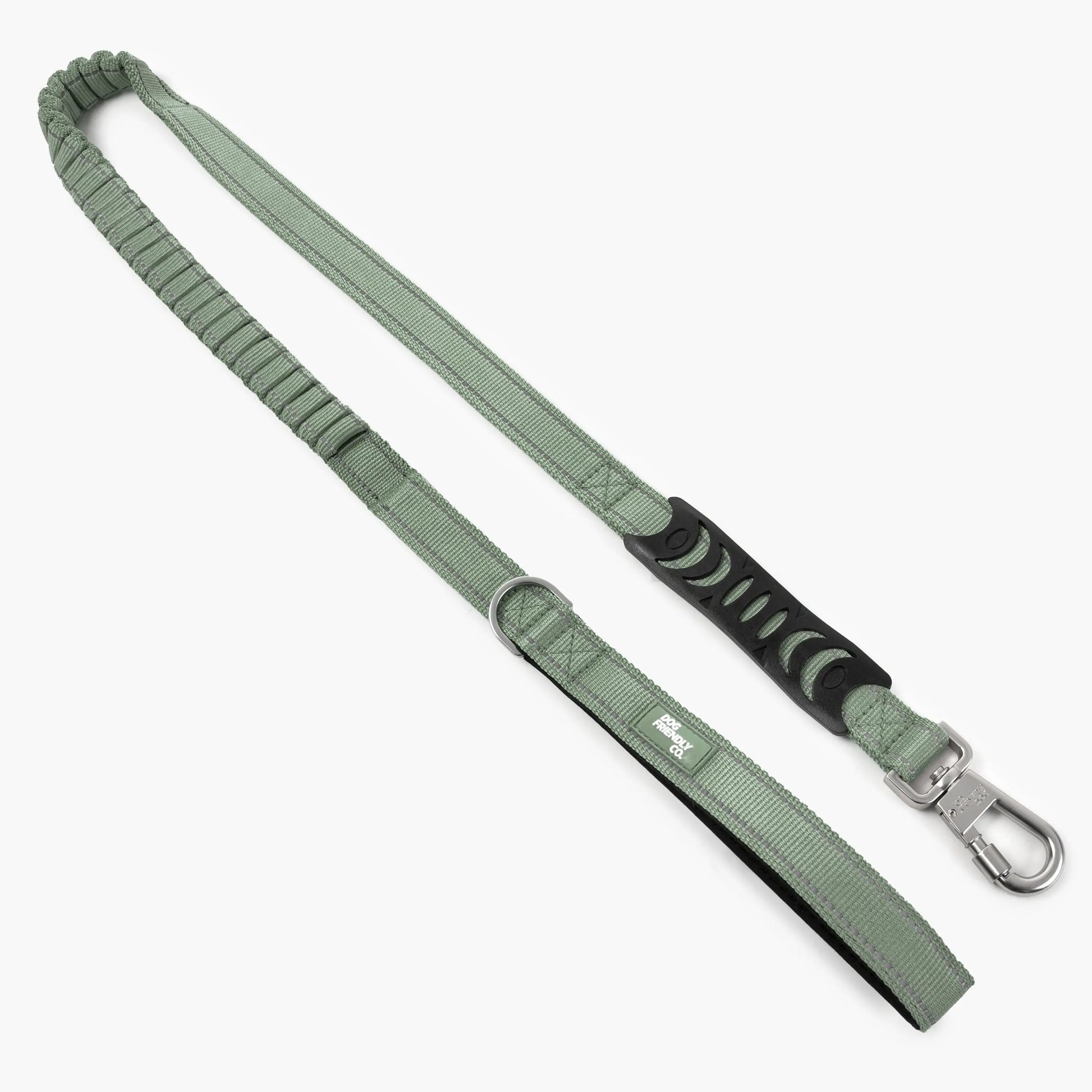Dog Friendly Co. Bungee Dog Leash – Shock Absorbing, Reflective & Heavy Duty with Traffic Handle & Padded Grip Dog Leash