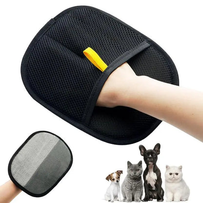 Electrostatic Pet Hair Removal Glove - Deshedding Grooming Tool with Silicone Teeth, Reusable, Easy Horizontal Use, Quick Cleanup, Multi-Surface for Dogs & Cats (Carpet, Couch),Summervibes