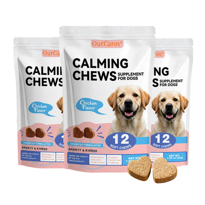 OURCARES Calming Bites for Dogs, Dog Composure & Calming Chews, Relief Soft Chew Pet Treats for Everyday Stress Support