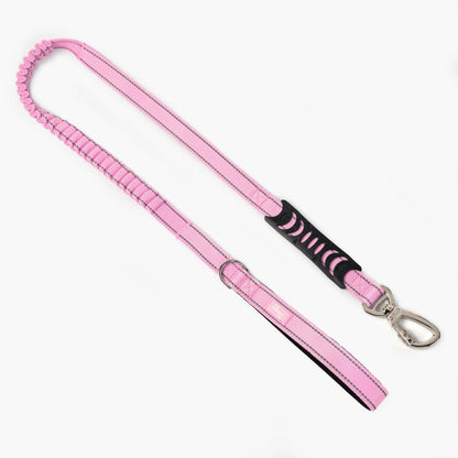 Dog Friendly Co. Bungee Dog Leash – Shock Absorbing, Reflective & Heavy Duty with Traffic Handle & Padded Grip Dog Leash