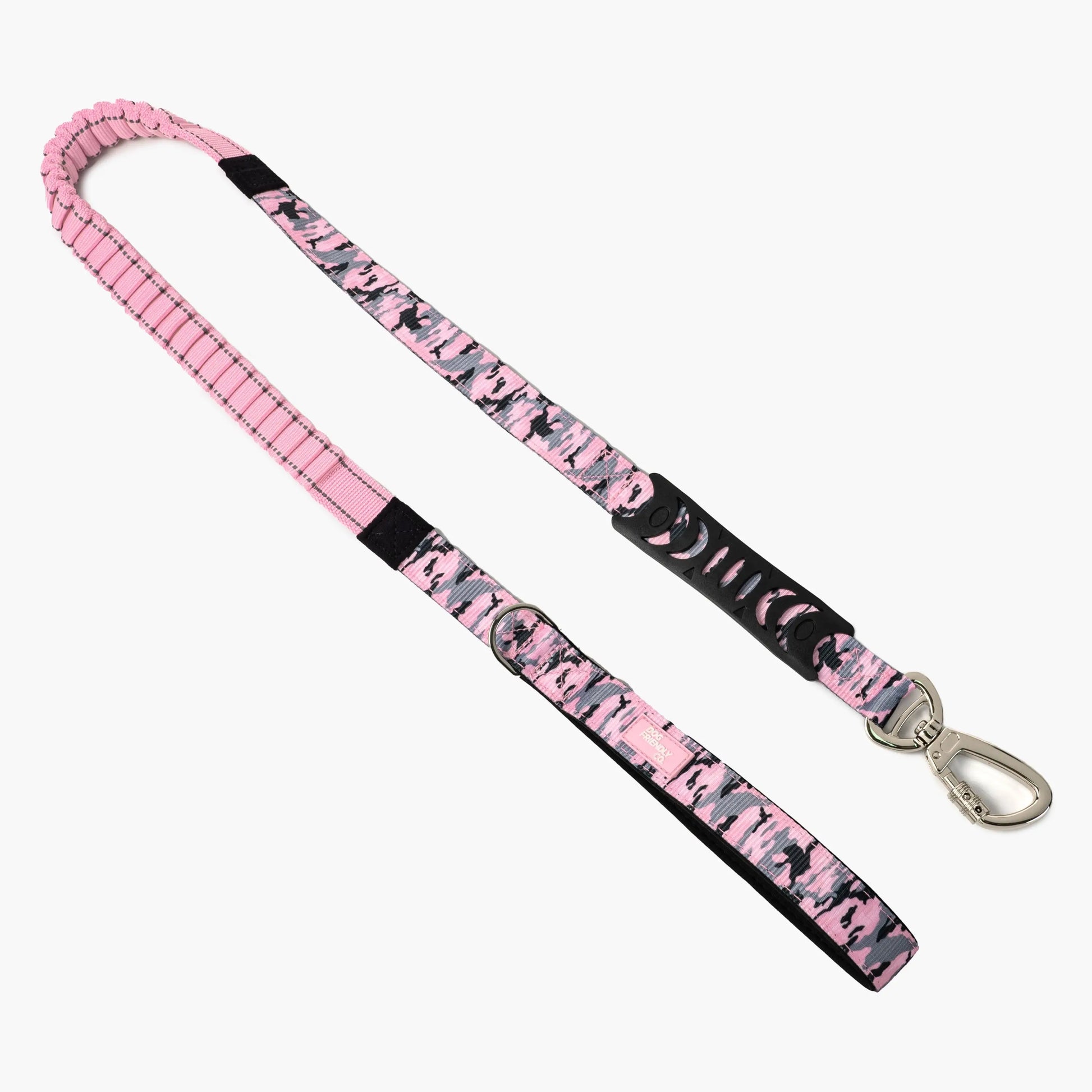 Dog Friendly Co. Bungee Dog Leash – Shock Absorbing, Reflective & Heavy Duty with Traffic Handle & Padded Grip Dog Leash