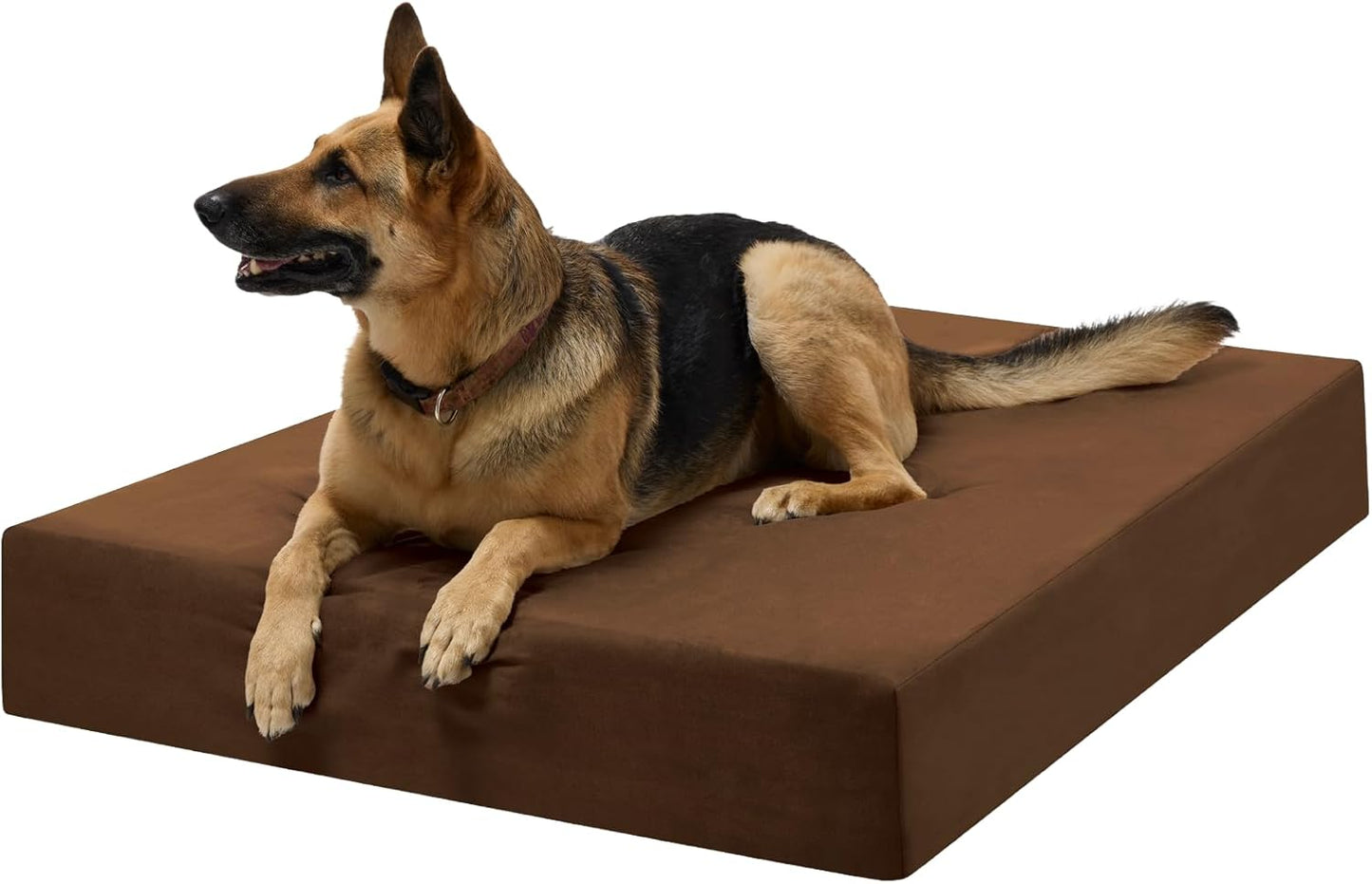 Barker Beds XL Orthopedic Dog Bed - 7" Memory Foam Mattress - 75-120 Lbs - Joint Pain & Arthritis Support - Vet Recommended, Washable Cover - Made in USA - 52"X36"X7" - Chocolate
