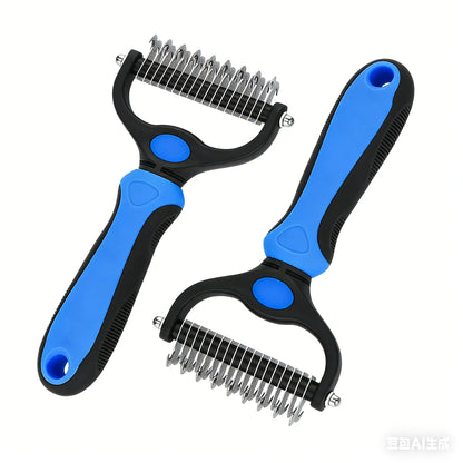 #Summervibes #Petlovers Pain-Free Dematting Undercoat Rake for Pets, Double-Sided Shedding Brush, Effective Tangles Remover Tool for Dogs & Cat Comb , Reduces Loose Hair & Mats Easily